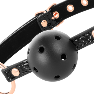 Bavaglio in Pelle Vegana Traspirante per Giochi BDSM Sicuri